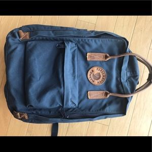 Fjallraven backpack - leather with laptop pouch